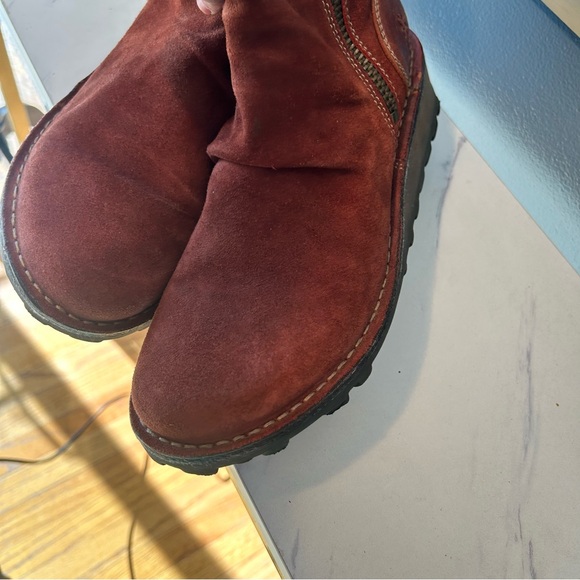 FLY London Mong Suede Zip up Ankle Boots - Picture 5 of 14